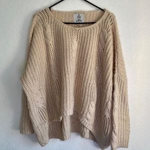 UNIF X Urban Outfitters Oversized Medium Tan Sweater